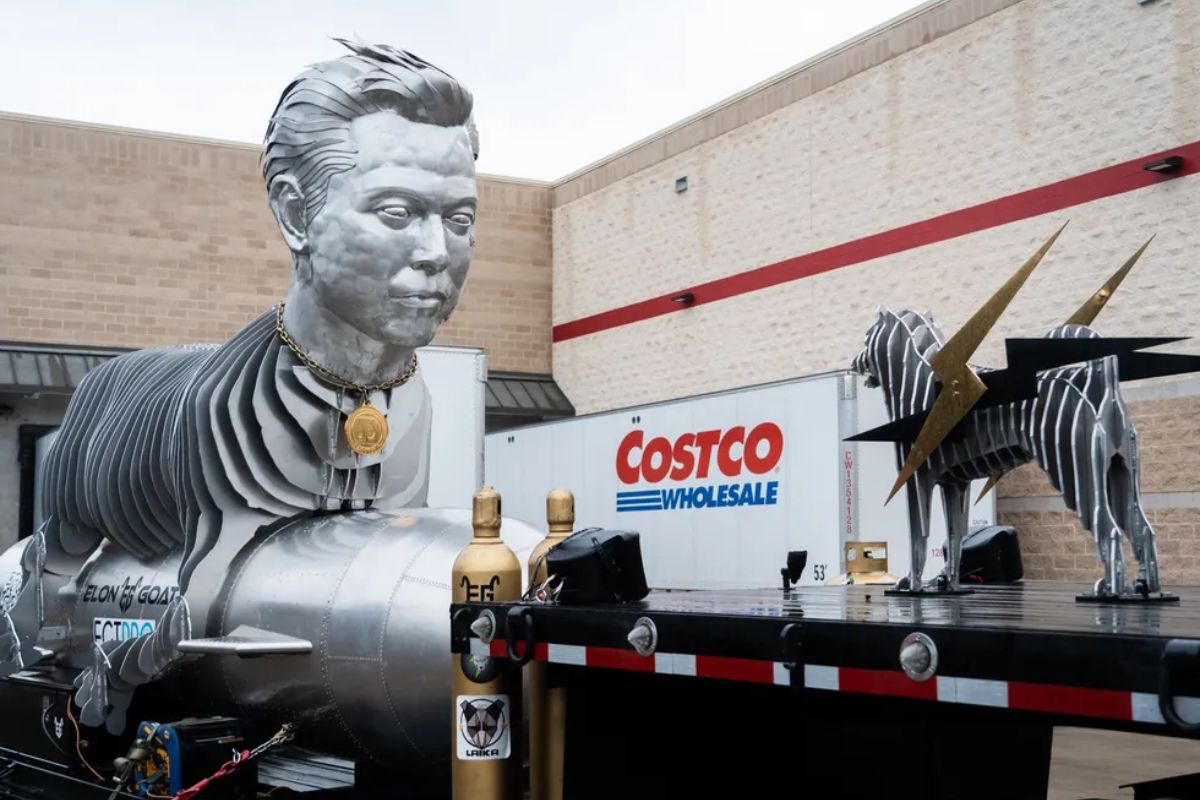 Why is a Goat-bodied Elon Musk Statue Driven Throughout Texas?